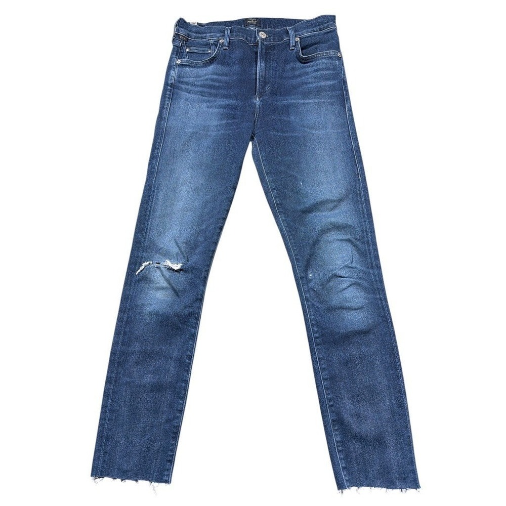 Citizens of Humanity Rocket Skinny Jeans Womens 28‎ Blue High Rise Distressed